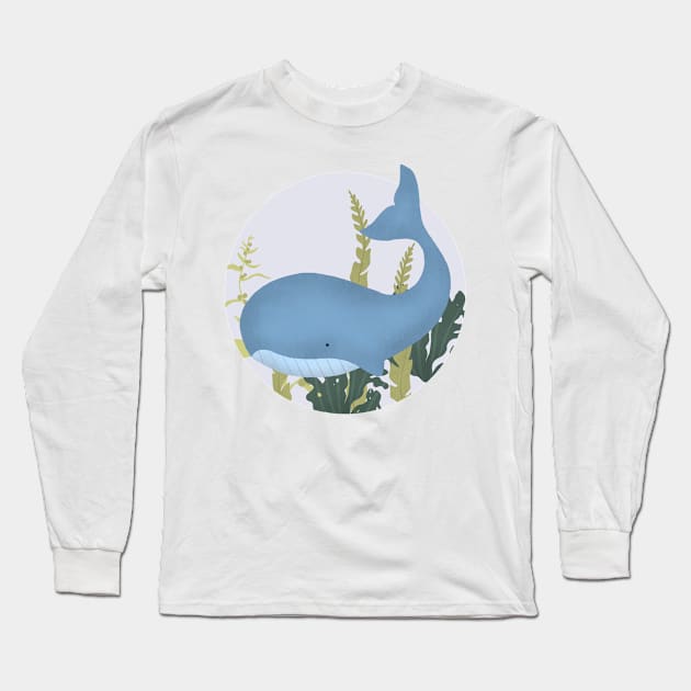 Whale Long Sleeve T-Shirt by RosanneCreates